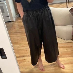 ROBERT RODRIGUEZ Wide Leg Culottes Leather Pant S